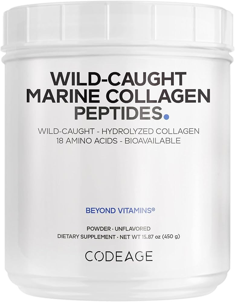 Codeage Marine Collagen Powder - Wild-Caught Hydrolyzed Fish Collagen Peptides - Type 1 & 3 Colla... | Amazon (US)