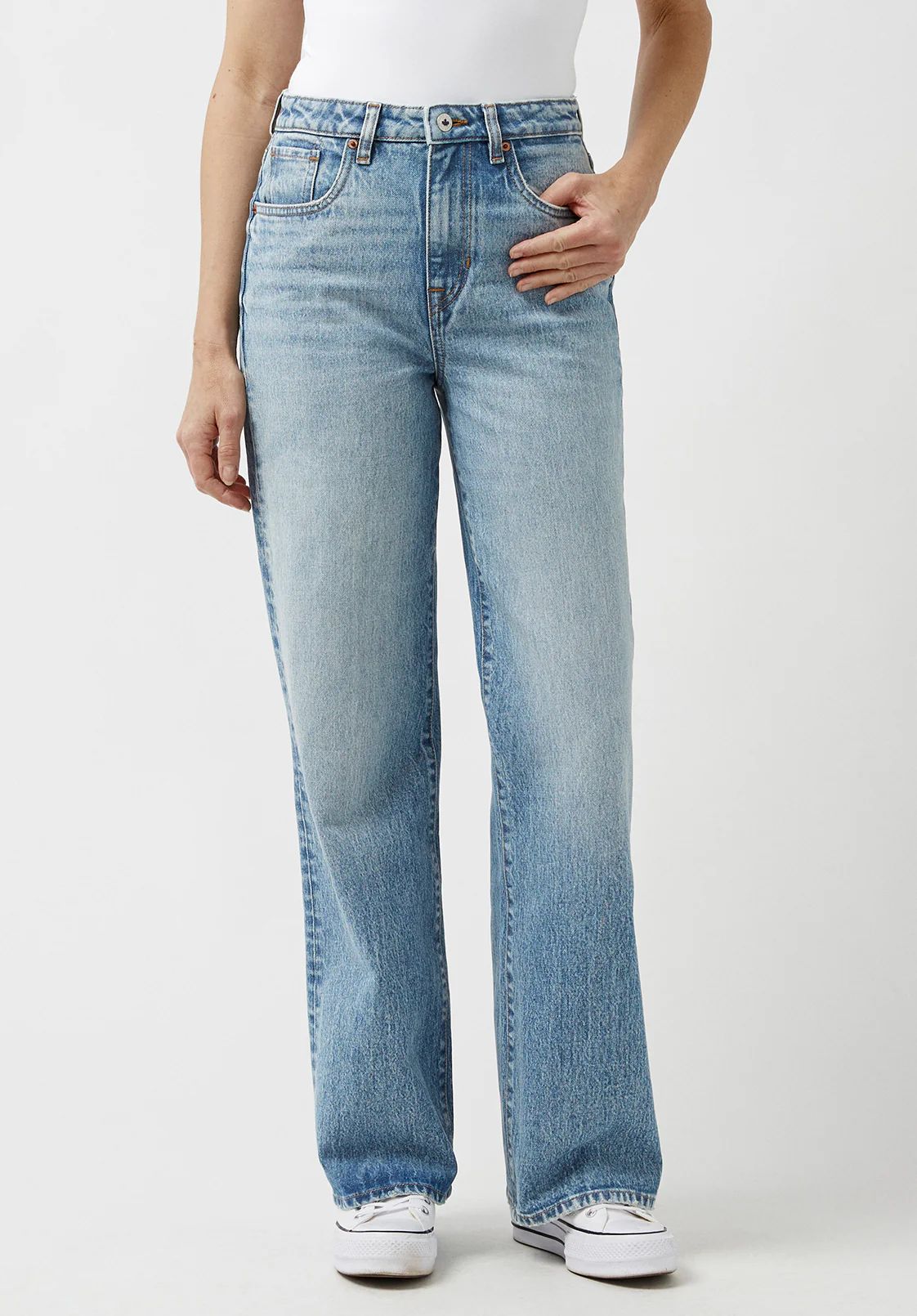 High Rise Wide Leg Addie Vintage Feel Women's Jeans - BL15901 | Buffalo David Bitton