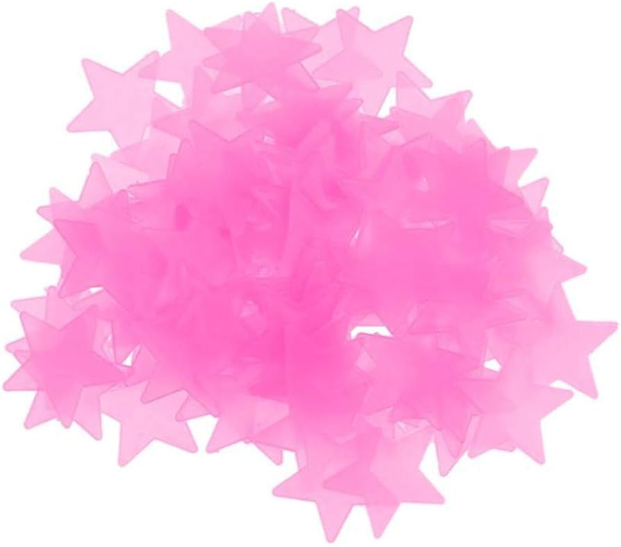 senlinlv 100 pcs 3D Stars Glow in Dark Luminous Wall Stickers for Kids Room Living Room Home Deco... | Amazon (US)