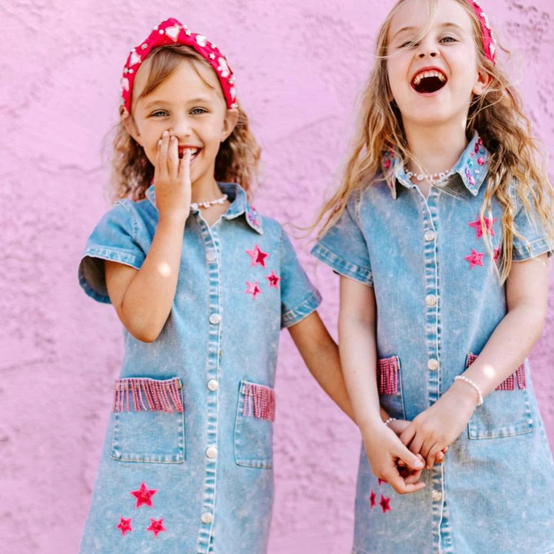 Dolly Denim Dress | Three Wildflower Designs