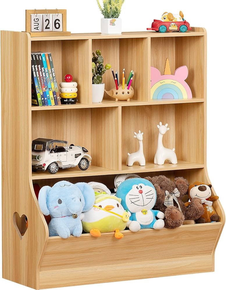 Lerliuo Kids Storage Organizer, 3 Tier Children Bookcase and Bookshelf, Toddler 6 Cubby Cabinet, ... | Amazon (CA)