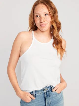 Relaxed Halter Tank Top for Women | Old Navy (CA)