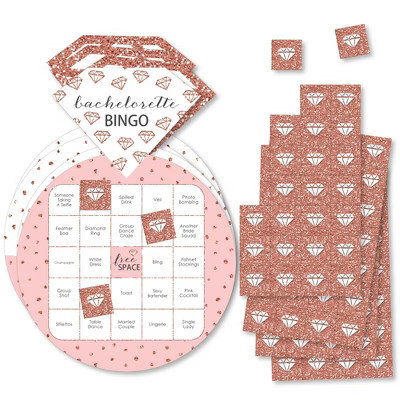 Big Dot of Happiness Bride Squad - Bar Bingo Cards and Markers - Rose Gold Bridal Shower or Bache... | Target