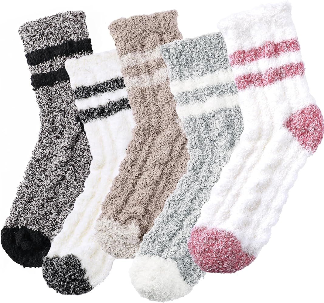 Trifabricy Fuzzy Socks for Women - Fluffy Socks Women, Cozy Socks Slipper Socks for Women | Amazon (US)