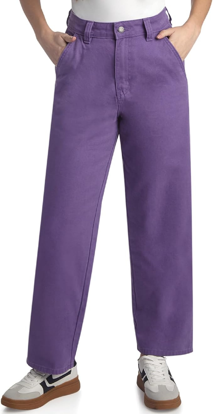 Dickies Women's Thick Duck Canvas Pant Straight Leg, High Rise-Runs Small | Amazon (US)