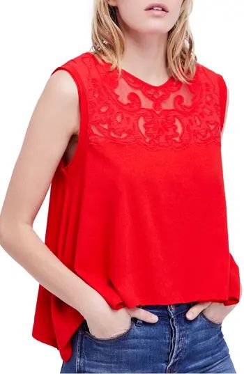 Women's Free People Meant To Be Swing Top, Size X-Small - Red | Nordstrom