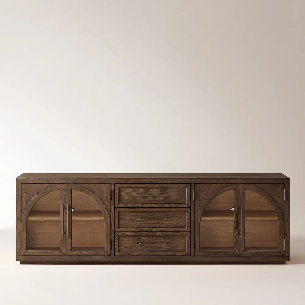 New OptionValborg 80" Oak Media Console | Hernest