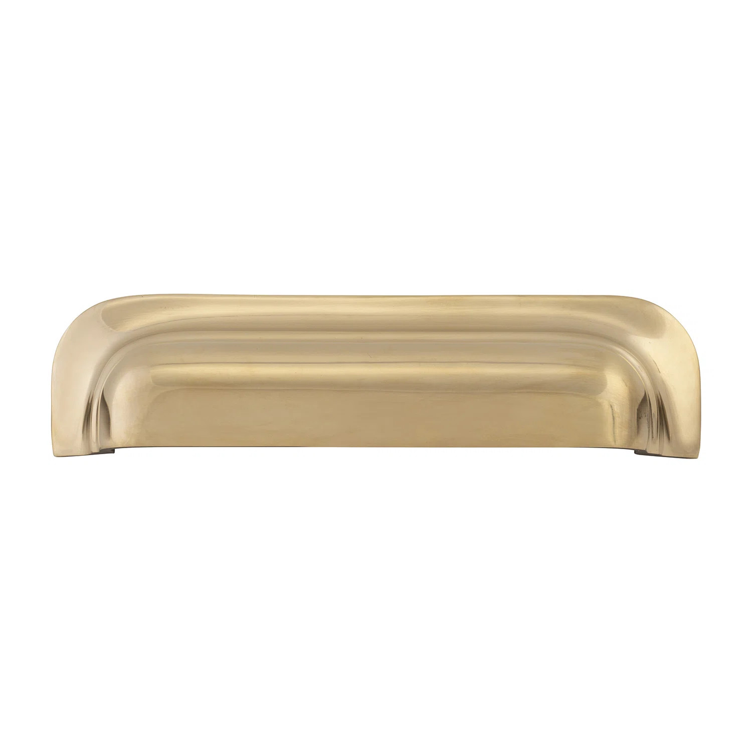 Edgewood Collection Cup Pull - 3" & 3-3/4" Center to Center Cabinet Pull Unlacquered Polished Bra... | Wayfair North America