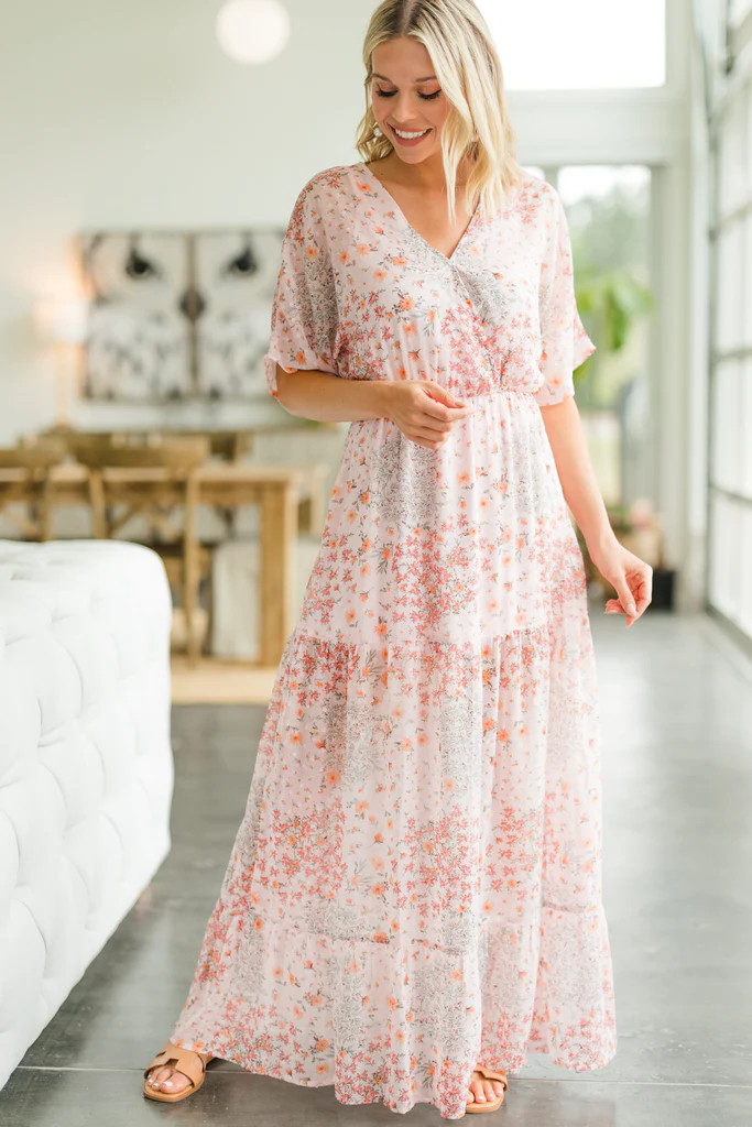It's Your Time Blush Pink Floral Maxi Dress | The Mint Julep Boutique