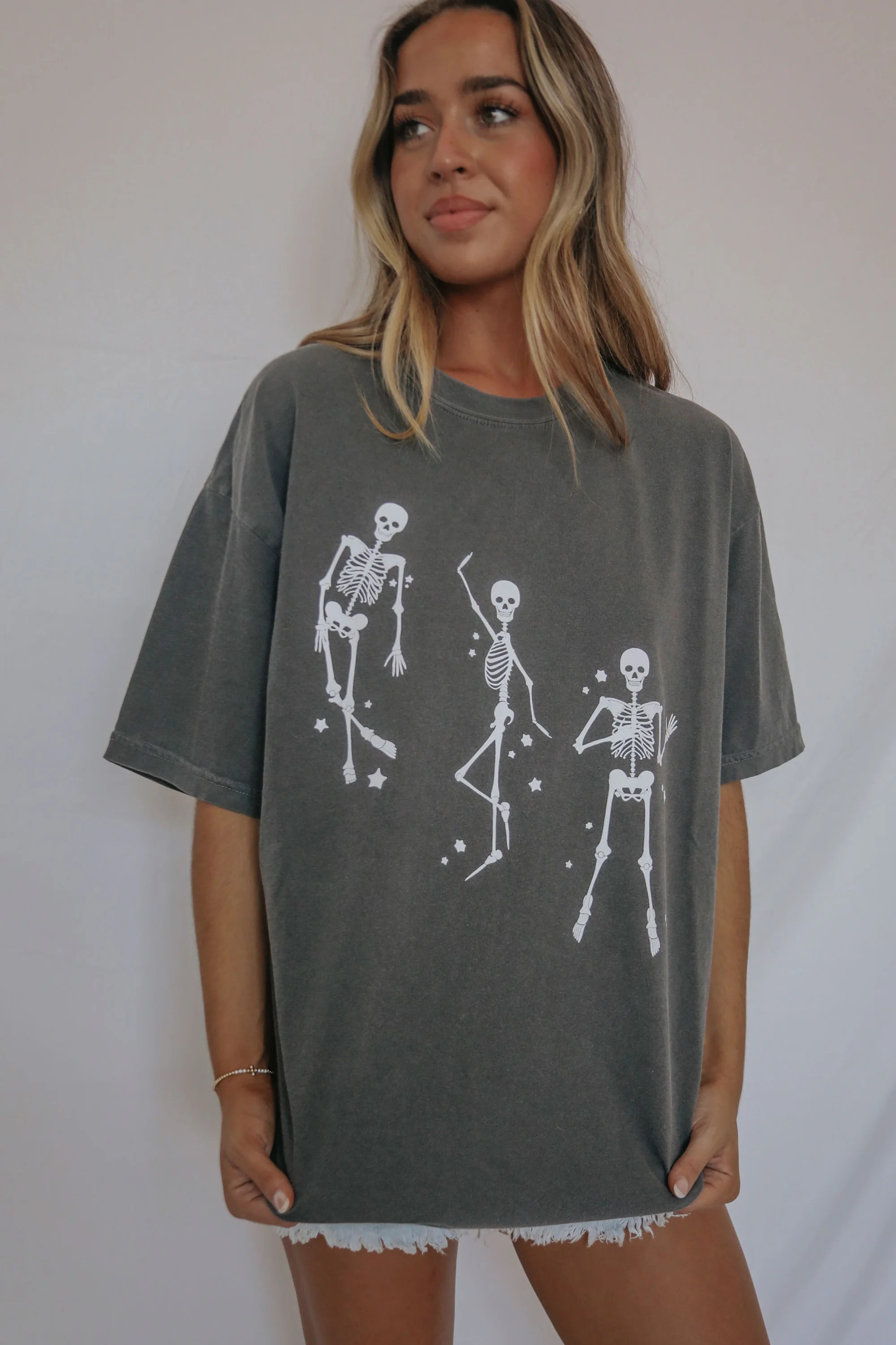 friday + saturday: dancing skeleton t shirt | RIFFRAFF