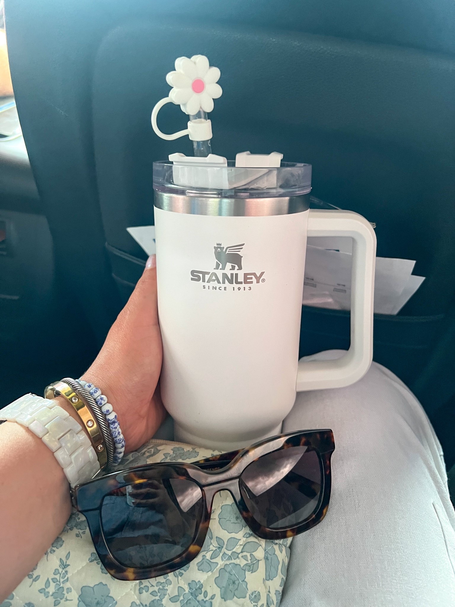 White Stanley quencher cup
Straw topper
Chinoiserie cross bracelet 
Ivory pearl Apple Watch band
Blue and white floral makeup bag pencil pouch
Diff tortoise Carson sunglasses
Sale


#LTKSeasonal #LTKHome #LTKStyleTip