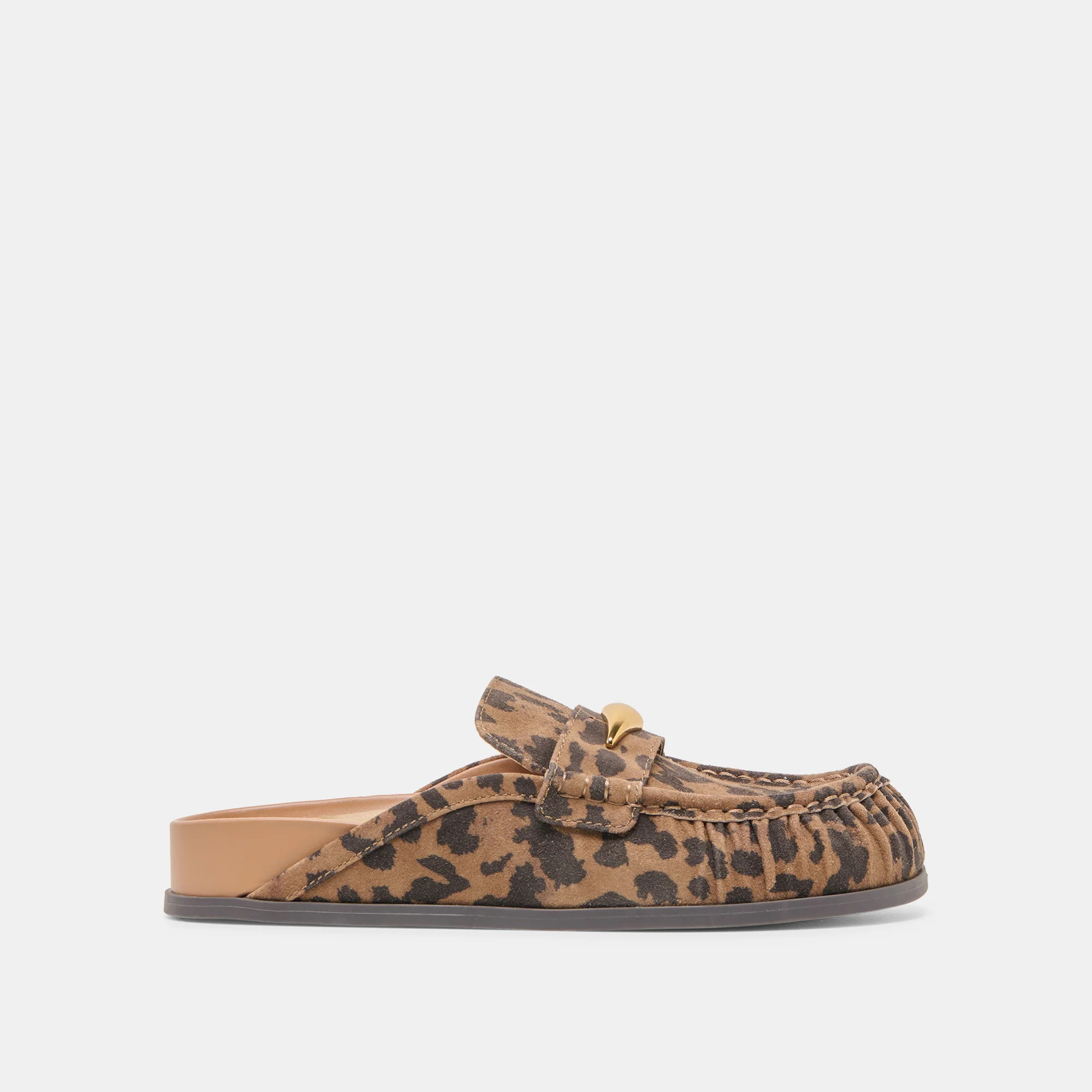 Jodero Brown Leopard Printed Suede Flats | Dolce Vita | DolceVita.com