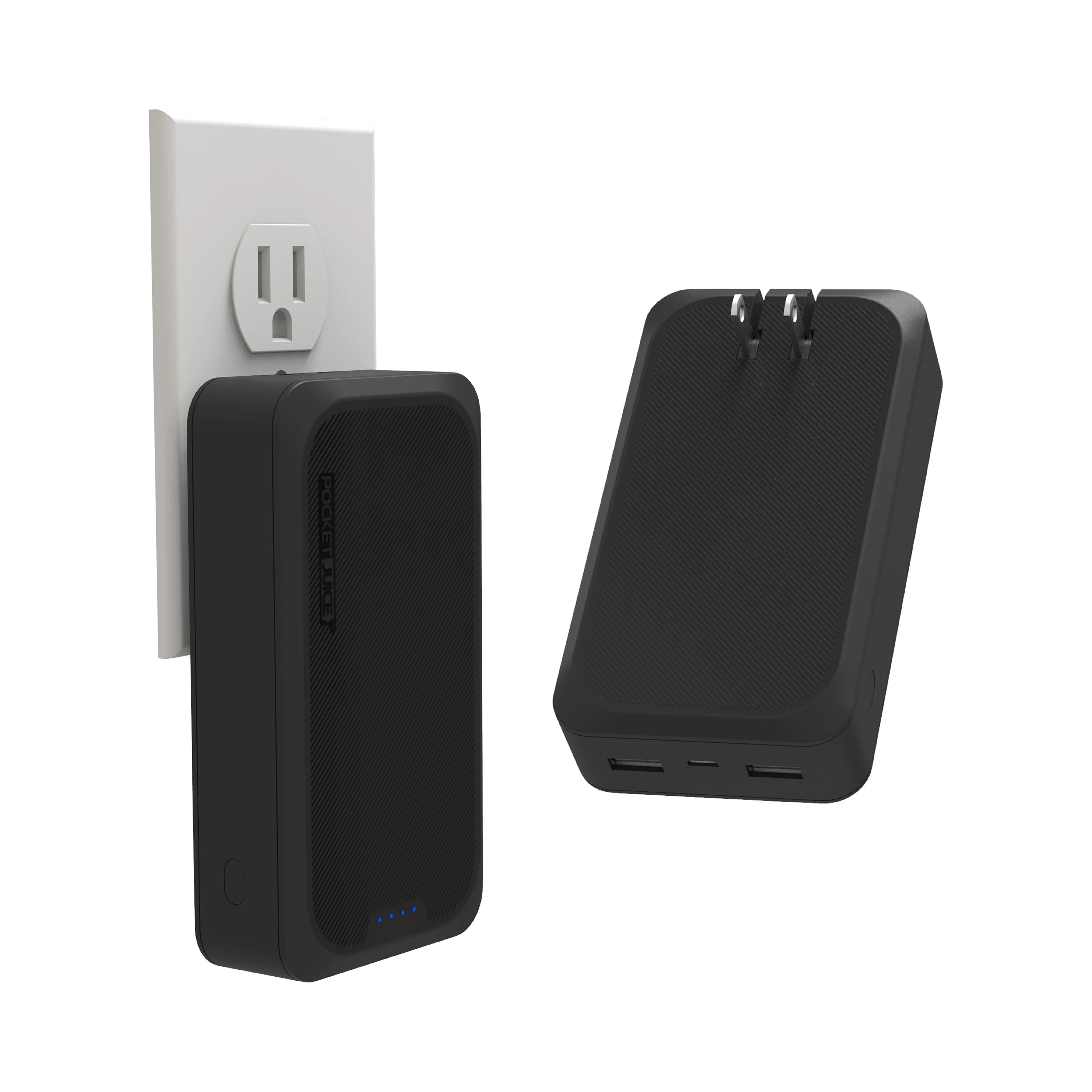 Pocket Juice Endurance AC 10,000mAh, Portable Power Bank Charger with Built-in Wall Plug, Black -... | Walmart (US)