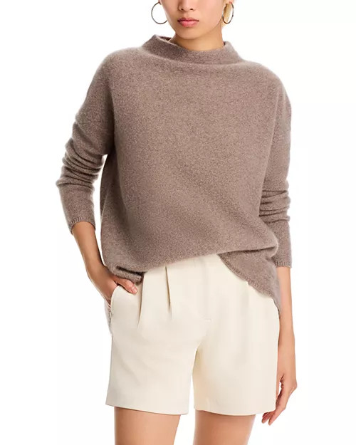 Mock Neck Brushed Cashmere Sweater - Exclusive | Bloomingdale's (US)