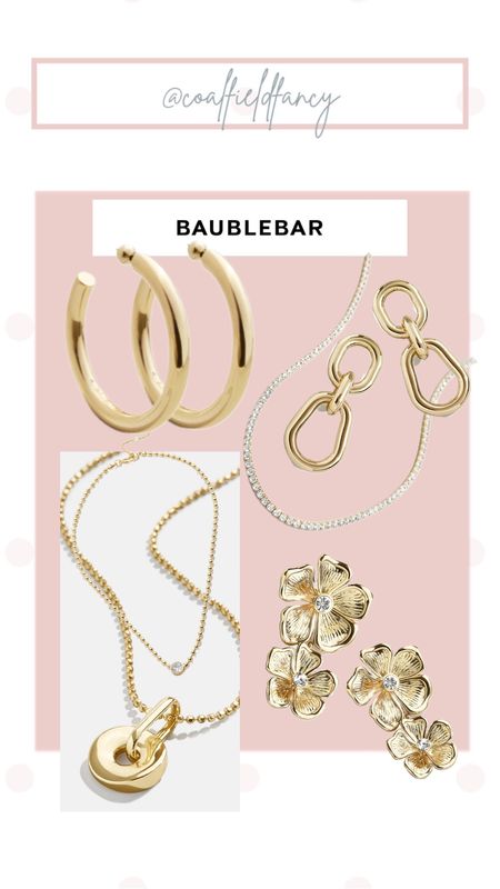 Baublebar Spring Jewelry 
Earrings 
Hoop Earrings
Floral earrings 
Gold earrings
Tennis necklace
Pendant necklace
Accessories 



#LTKfindsunder100 #LTKfindsunder50