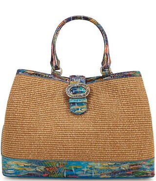 Abloom Collection Denise Raffia Satchel Bag | Dillard's