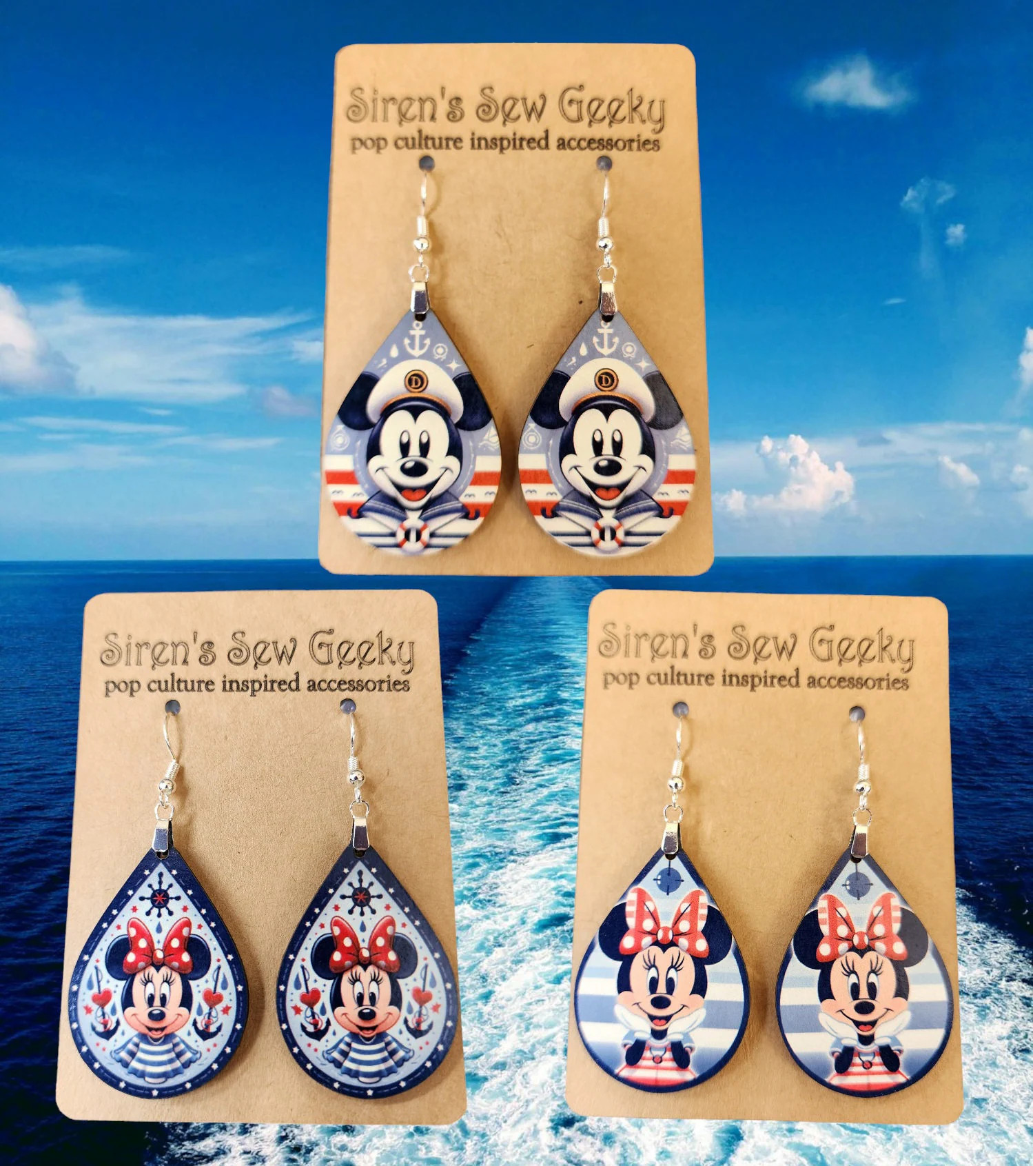 Mouse Cruise Vacation Earrings Nautical | Etsy (Global)