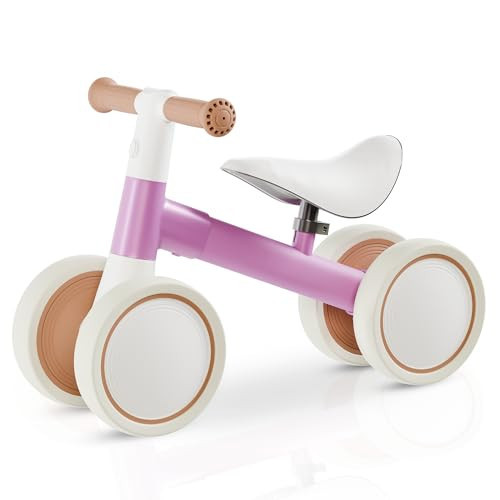 Customized Baby Balance Bike for 1-Year-Old | Lightweight and Safe - No Sharp Edges | Silent Wheels for Smooth & Quiet Rides | Easy-to-Assemble 1st Balance Bike for Toddlers, Pink | Amazon (US)