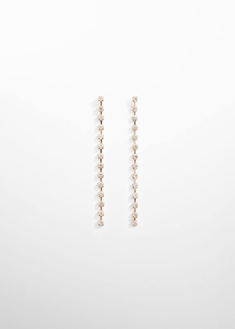 Long crystal earrings  -  Women | Mango USA | MANGO (US)