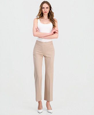 Women's Compression Mid-Rise Pull-On Slash-Pocket Pants | Macy's