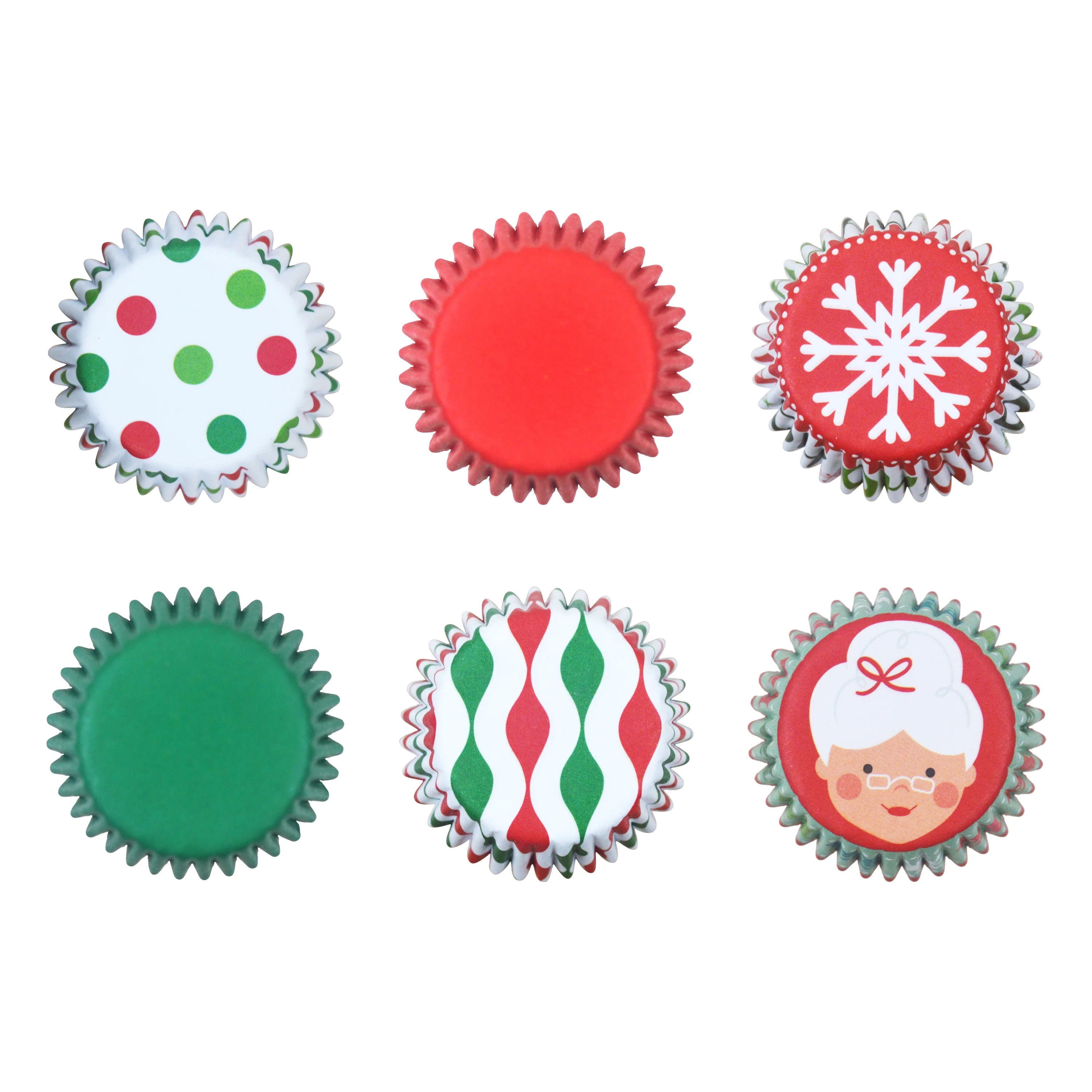 Multicolor Mini Christmas Cupcake Liners, 150 Count, by Holiday Time | Walmart (US)