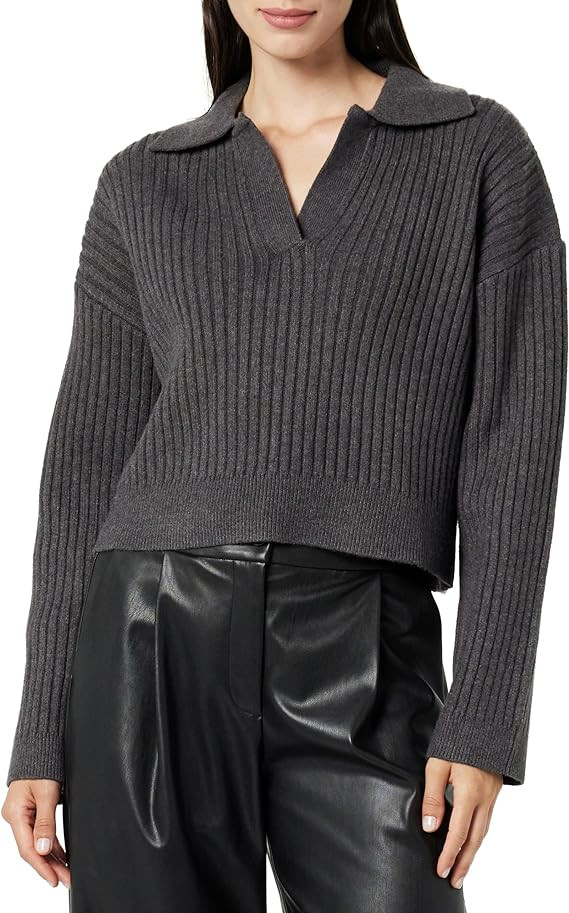 The Drop Women's Marcy Ribbed Polo Top | Amazon (US)