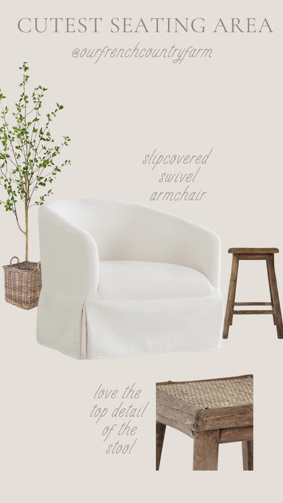 I saw this wood stool and clicked buy now!  So much character and on sale!  Love this slipcovered swivel chair!

#LTKHome #LTKSaleAlert #LTKFamily