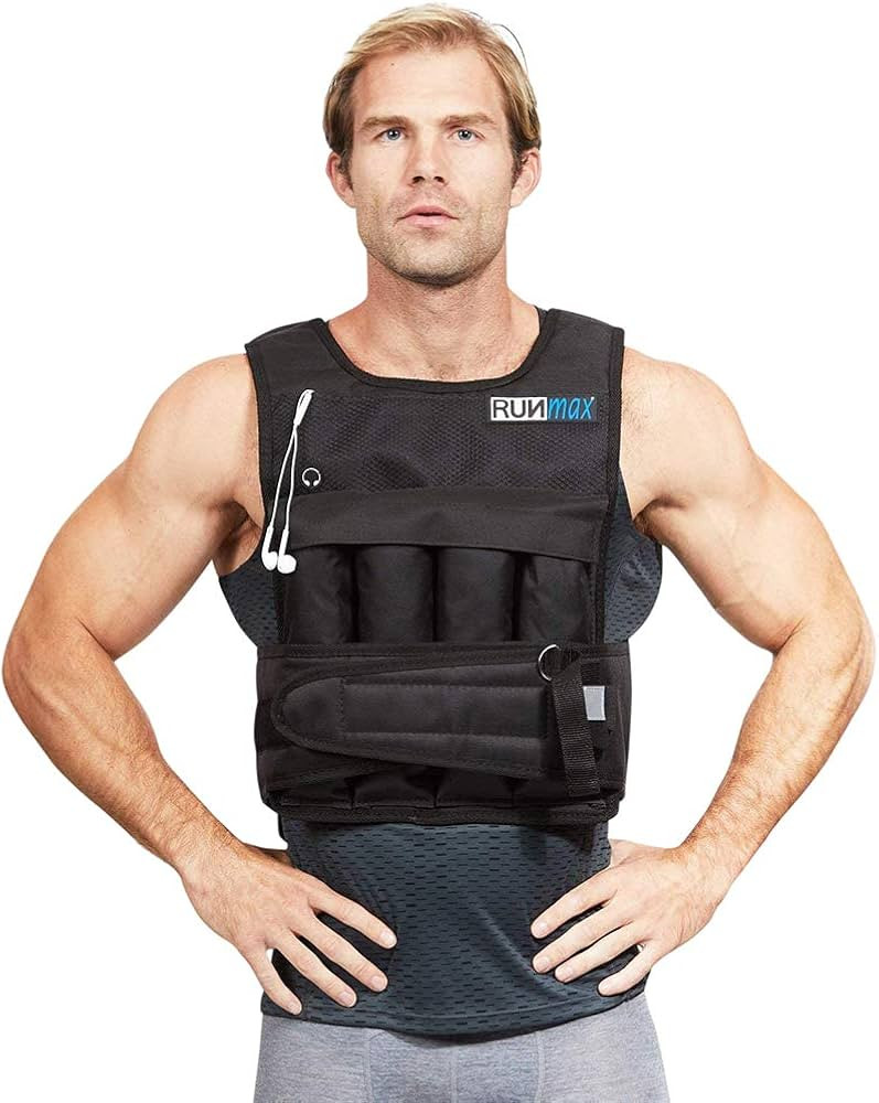RUNmax 20LBS - 150LBS Adjustable Weighted Vest Wtih Shoulder Pads Option for Men and Women | Amazon (US)