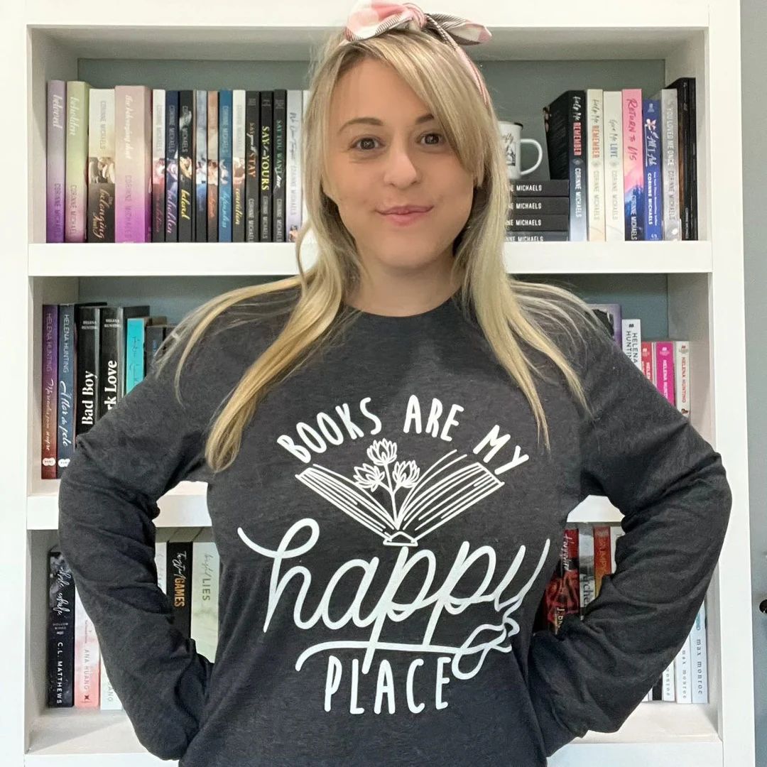 Books Are My Happy Place Unisex Long Sleeve Tee | Etsy (US)