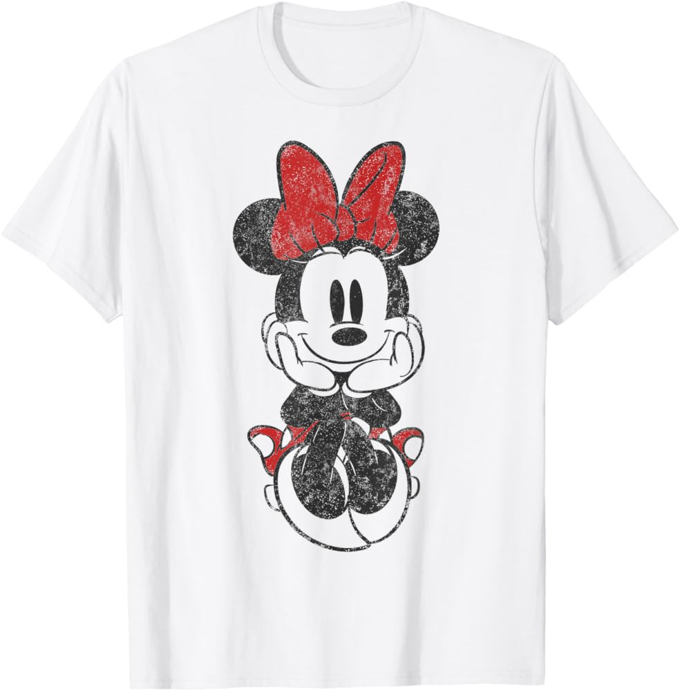 Disney Mickey And Friends Minnie Mouse Vintage Sitting T-Shirt | Amazon (US)