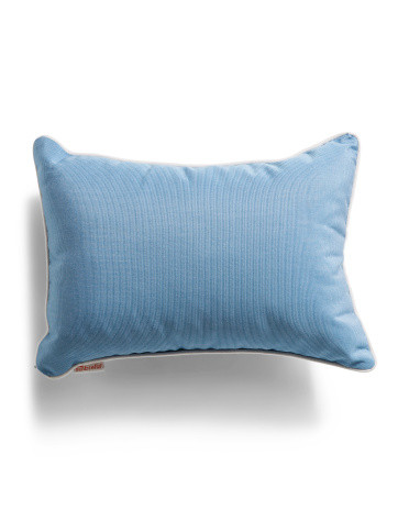 Made In Usa 13x20 Indoor Outdoor Solid Contrast Piping Lumbar Pillow | TJ Maxx
