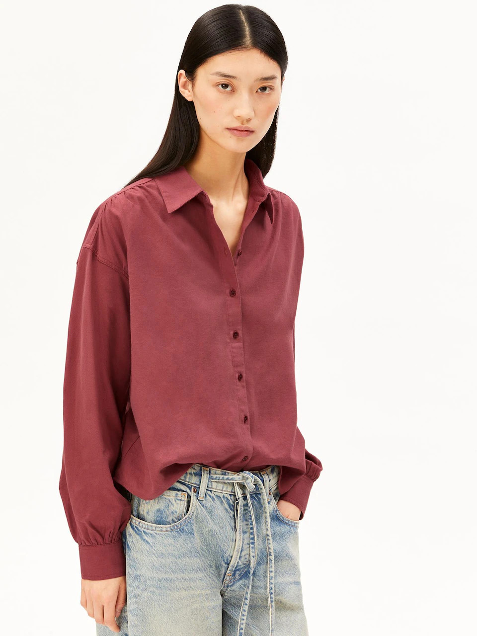ARMEDANGELS Bluse EFINARAA FLANNEL in Rot | ABOUT YOU | ABOUT YOU DE