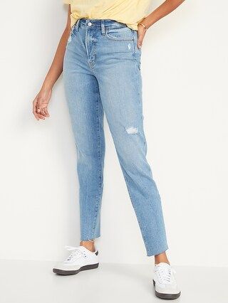 High-Waisted O.G. Straight Cut-Off Jeans for Women | Old Navy (US)