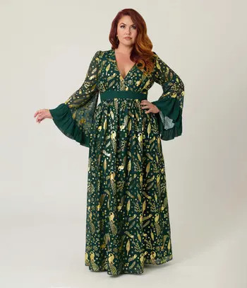 Plus Size Long Sleeve Empire Waist Maxi Dress | Nordstrom