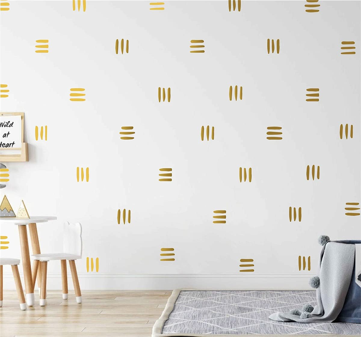 120pcs Modern Line Wall Stickers Boho Nursery Kids Living Room Scandinavian Home Décor Self-Adhe... | Amazon (US)
