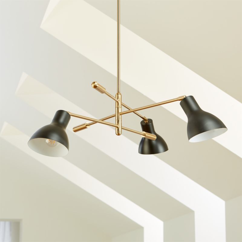 Kace 3 Arm Chandelier + Reviews | Crate and Barrel | Crate & Barrel