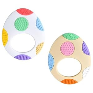 Easter Egg Silicone Teething Toys for Babies, 2-Pack - Colorful, Sensory Development Baby Chew To... | Amazon (US)