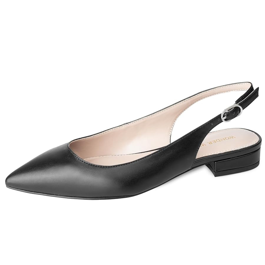 Women Slingback Flat Pointed Toe Shoes for Dressy,Casual,Work,Wedding | Amazon (US)