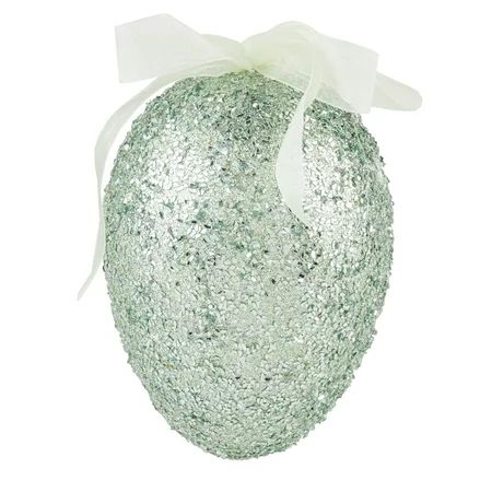 Way To Celebrate Easter Decorative Egg, Mint Green Glitter | Walmart (US)