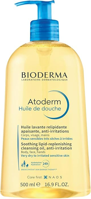 Bioderma Atoderm Shower Oil, Cleansing Oil For Face & Body, Nourishing Cleansing Oil For Dry to A... | Amazon (US)