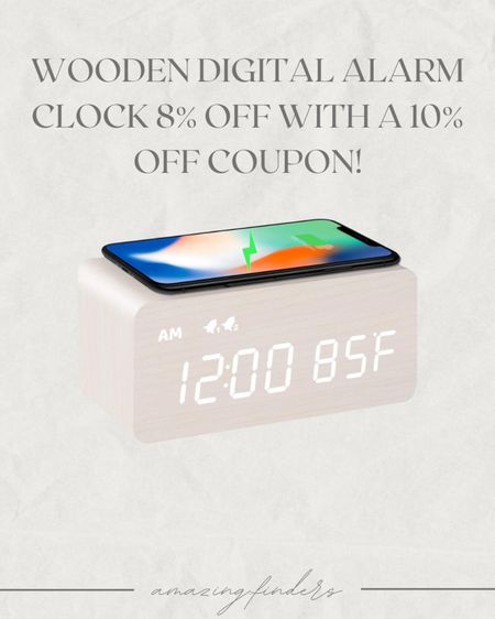 MOSITO Digital Wooden Alarm Clock with Wireless Charging, 0-100% Dimmer, Dual Alarm, Weekday/Weekend Mode, Snooze, Wood LED Clocks for Bedroom, Bedside, Desk, Kids (White)


#LTKfindsunder50 #LTKstyletip #LTKhome