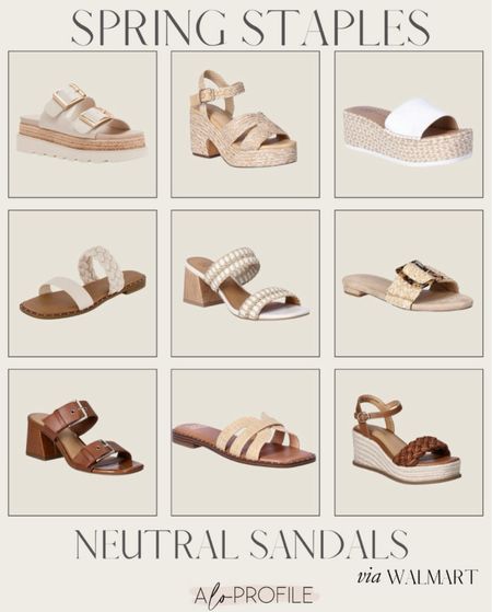 Spring Sandals // Walmart fashion, Walmart sandals, Walmart spring sandals, Walmart spring fashion, Walmart sandals, neutral sandals, vacation outfits, spring staples, affordable fashion

#LTKfindsunder50