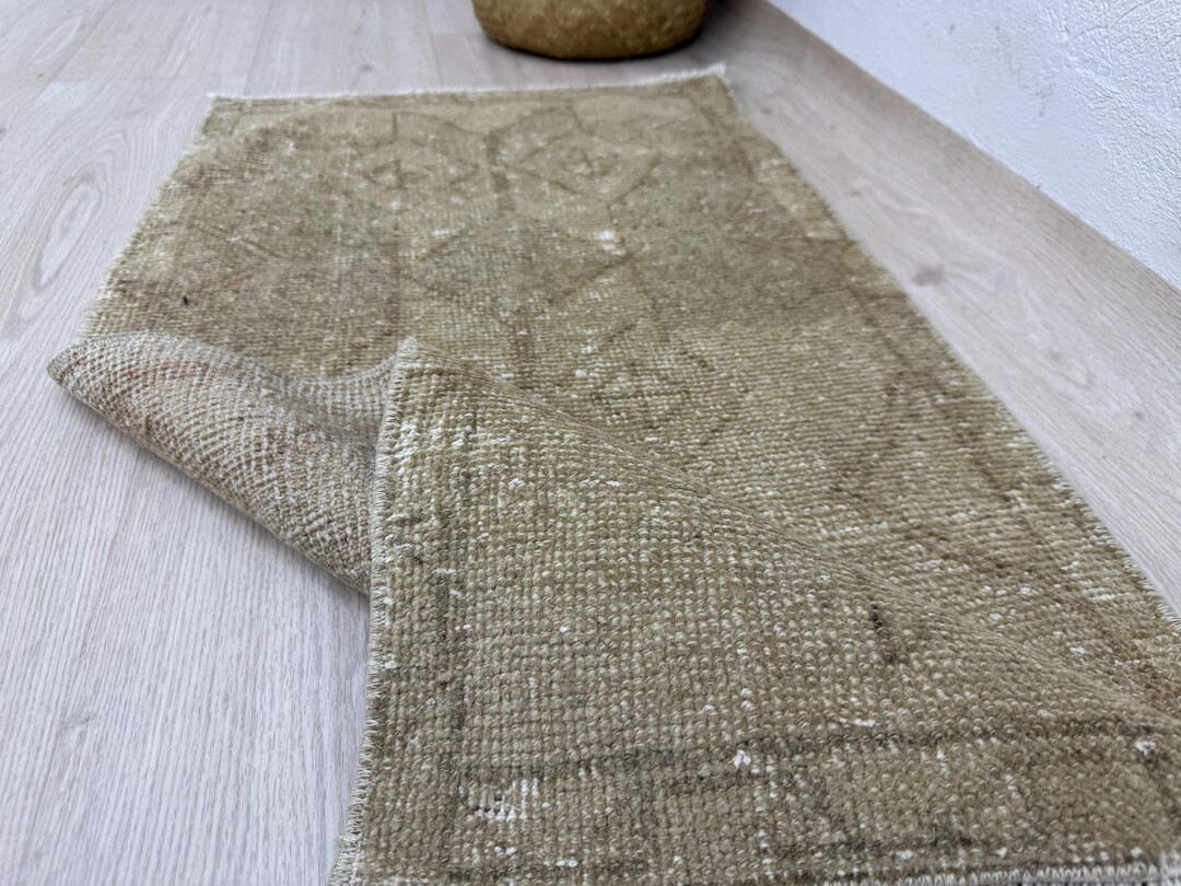 2x3 Brown Green Turkish Doormat 2x3 Handmade Wool Rug, 2x3 Neutral Oushak Rug, Small Rug, Hallway... | Etsy (US)