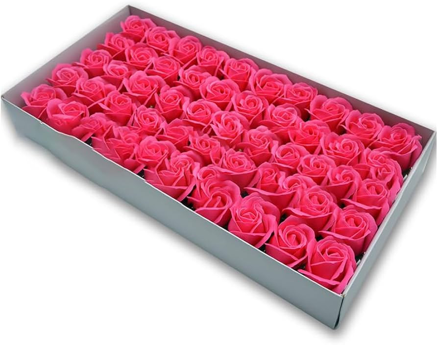 50Pcs Soap Rose Head, Pleasant Aroma and Bright Colors Suitable for DIY Wedding Bouquet Party Dec... | Amazon (US)