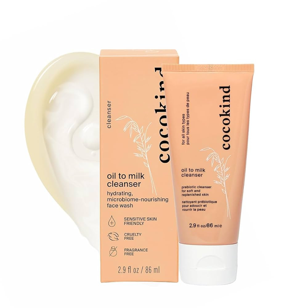 Cocokind Oil to Milk Face Wash, Oil Based Cleanser and Oil Makeup Remover - Cleansing Oil, Cleans... | Amazon (US)