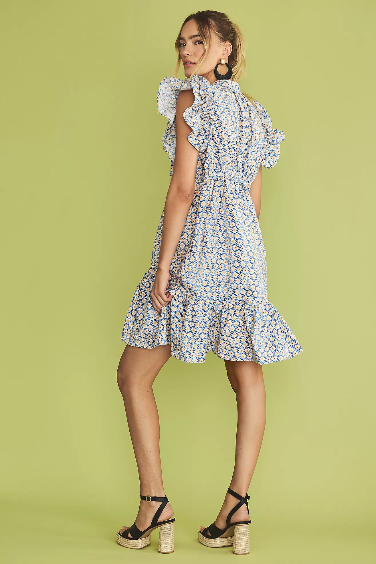 By Anthropologie Ruffle-Sleeve Dress | Anthropologie (US)