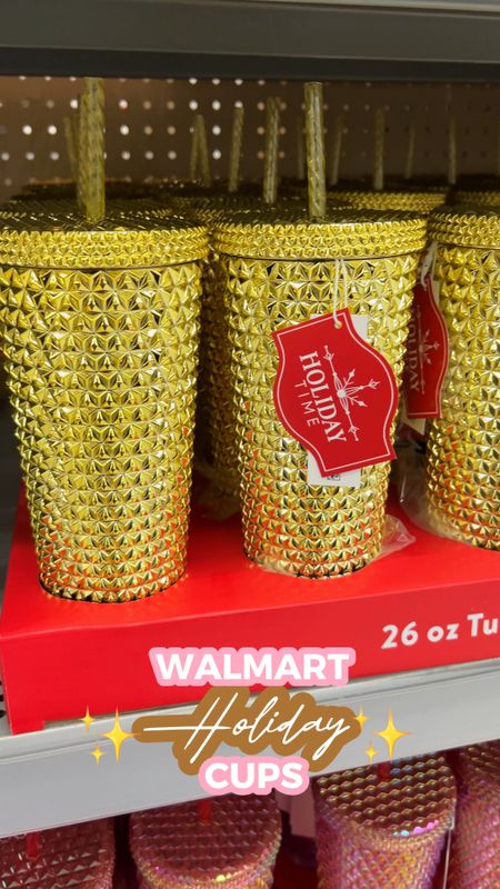 These gold tumblers from Walmart are so pretty 😍✨ I can’t believe they’re only $6.94. I bought one for my Christmas coffee (or hot cocoa) when I run my lil holiday errands 😂 but they’d make a great Christmas stocking stuffer too! 🎄🎁✨.

They come in a few different colors, but the gold is definitely a standout🤩

#LTKGiftGuide #LTKhome #LTKHoliday