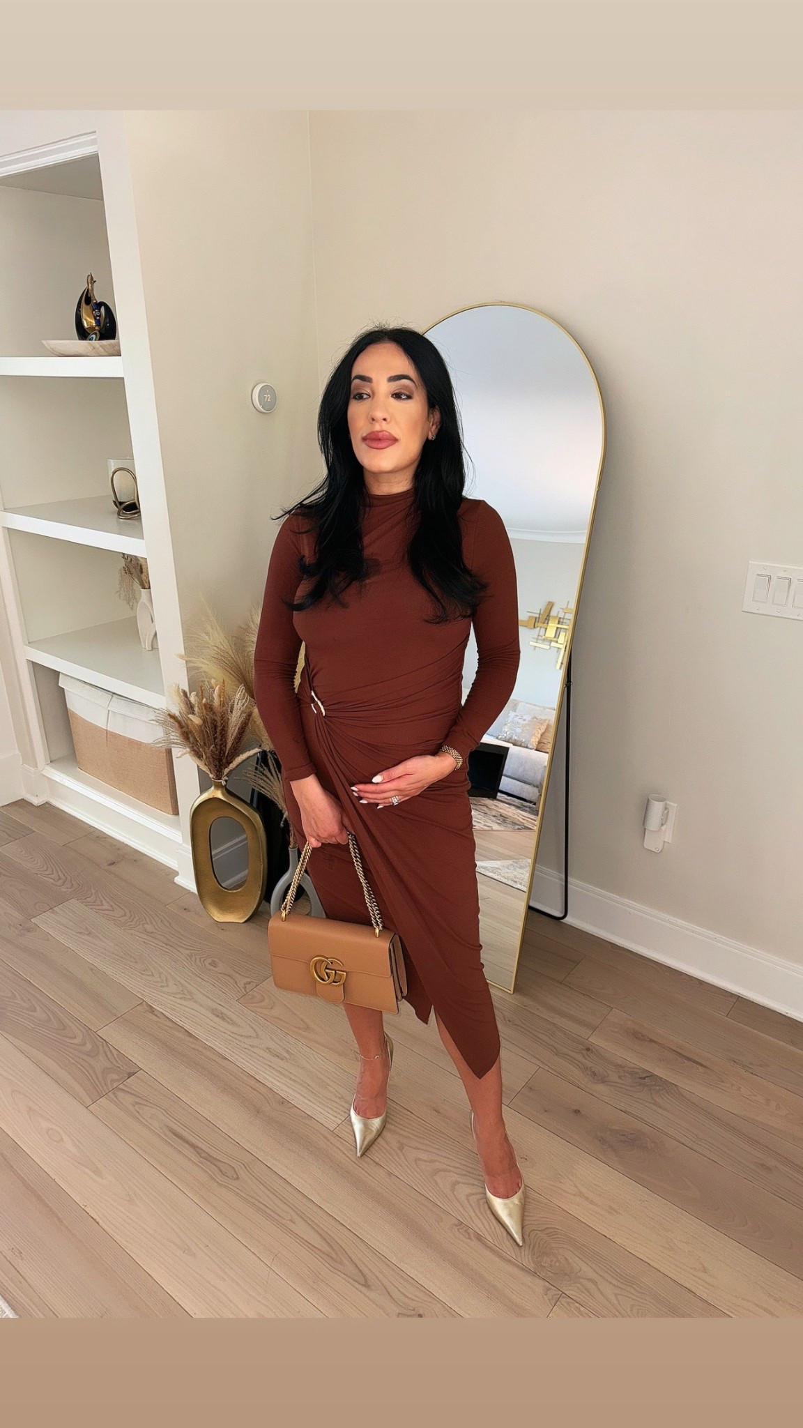 This dress is perfect for dual versatility, whether you’re expecting like me, or just looking for a fall fashion dress, Thanksgiving look (pair it with knee-high boots & a faux fur vest), or even a business outing🤎

#LTKSeasonal #LTKBump #LTKHoliday