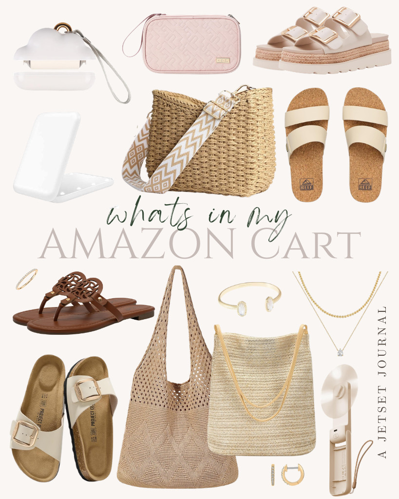 What’s in my Amazon Cart this week? I’ve added a couple of comfy sandals from Project Cloud, REEF, and Madden Girl. This WantGor mesh tote bag and Tavaleu straw beach bag are here, too. These accessories from PAVOI and Kendra Scott are also worth adding. I also found this cool NISHEL cord organizer case that is perfect for my trips.

#LTKSeasonal #LTKSaleAlert #LTKTravel
 

 