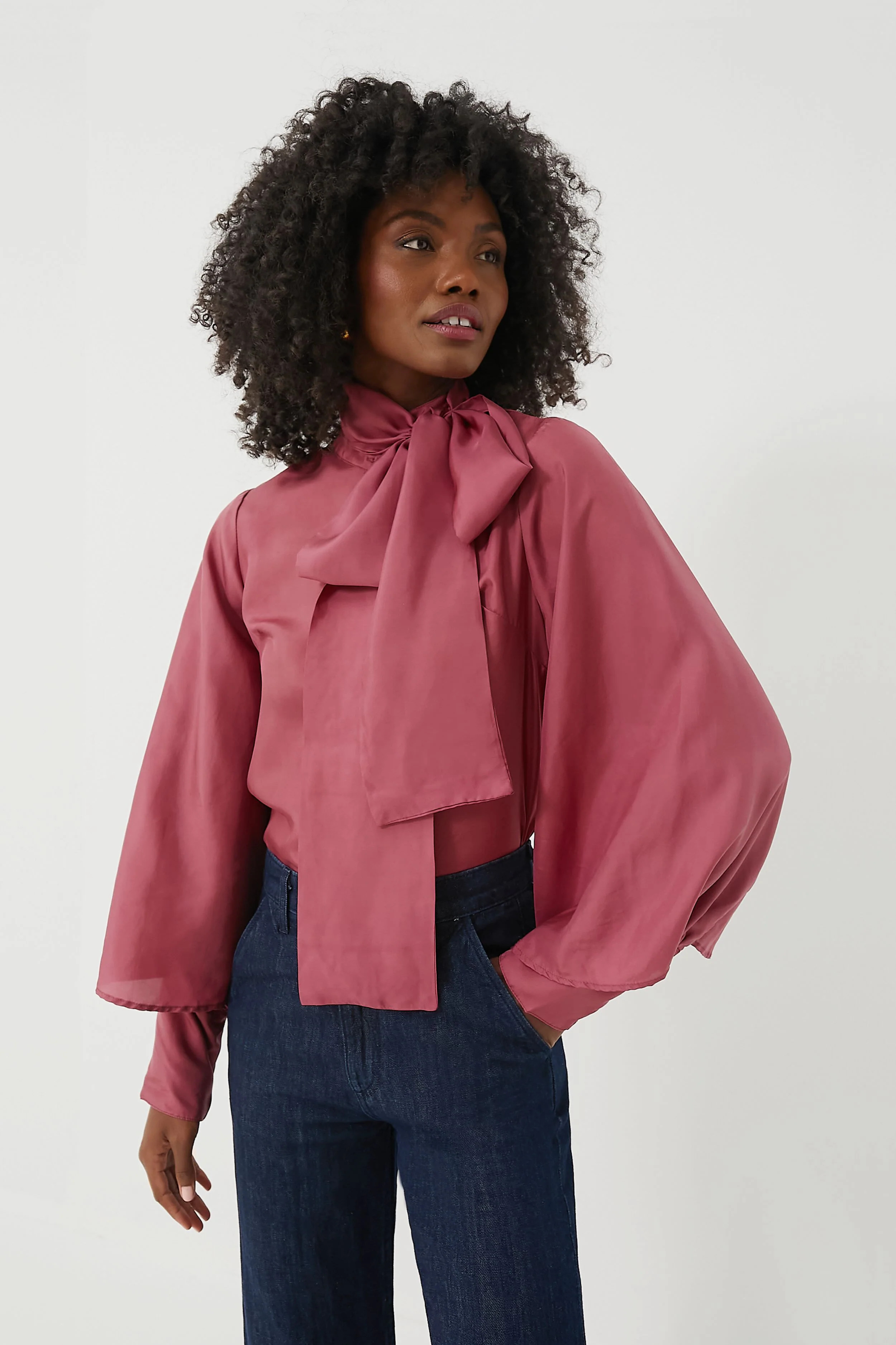 Plum Washed Silk Gigi Top | Tuckernuck (US)